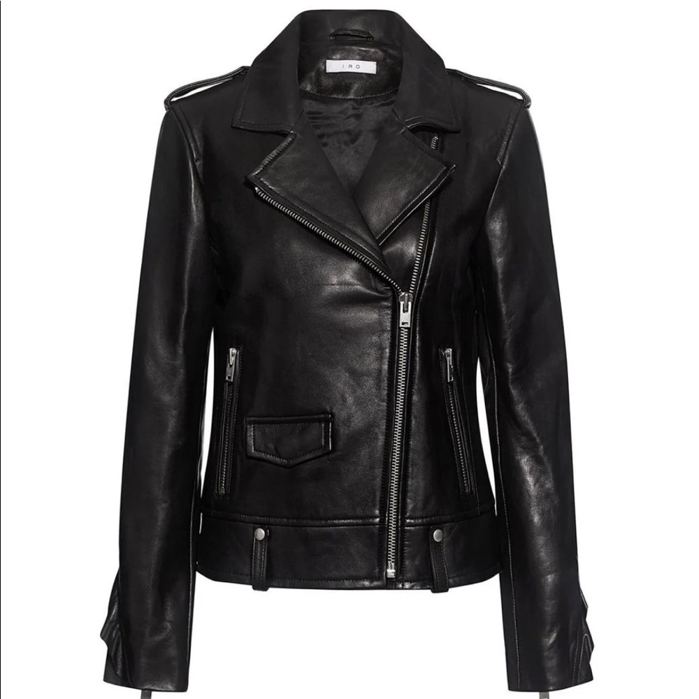 Black leather jacket